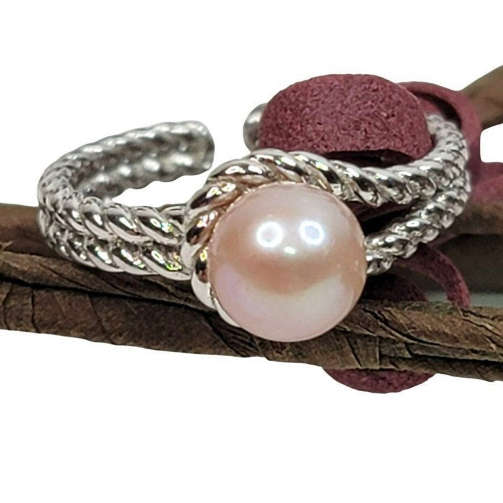 Authentic Silver & Pearl Ring